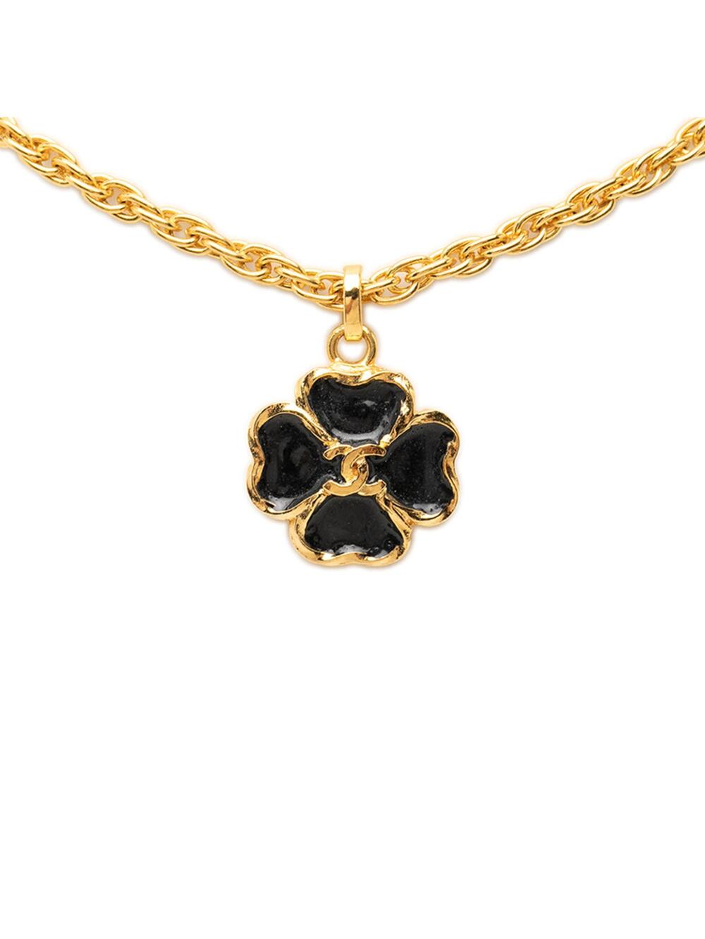 Chanel Cc Logo Chain Clover Pendant #371342C80B